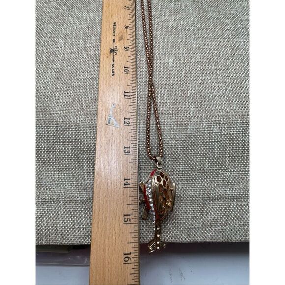 NWT BETSEY JOHNSON RHINESTONE HELICOPTER CHOPPER NECKLACE 3D & Propeller Spins - Picture 6 of 14